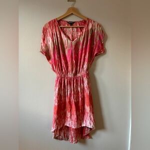 Pink and White Women's Dress